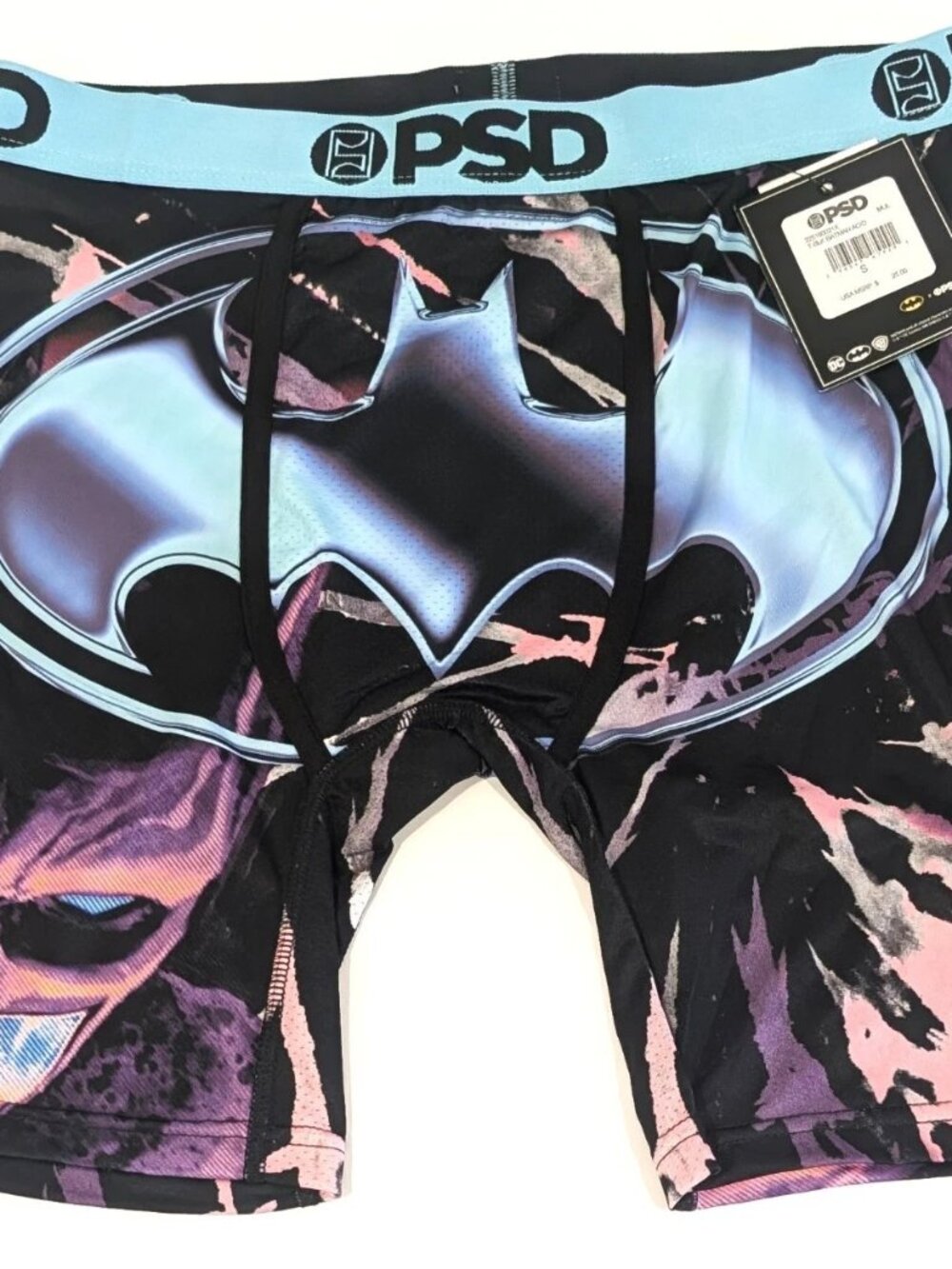 PSD Underwear Mens Small DC Comics Batman Acid Wash Graphic Boxer Briefs NWT